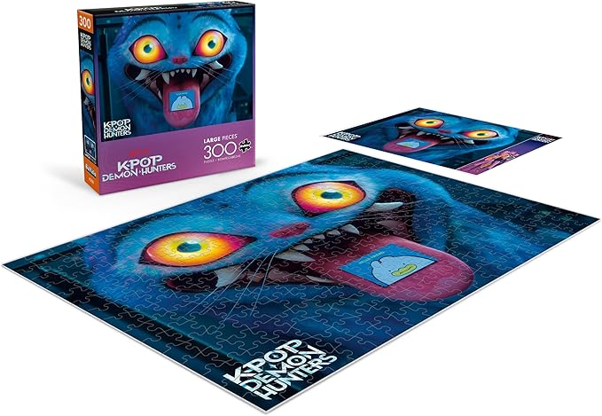 Buffalo Games – Netflix K-Pop Demon Hunters Derpy - 300 Oversized Piece Jigsaw Puzzle - Larger Shapes - Great for Adults, Family, Kids, Easy to Grip
