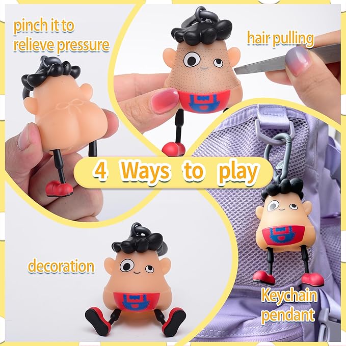 HanHan Skin Picking Fidget Toys Picking for Trichotillomania Fidget Toys to Stop Hair Pulling Picking Anxiety ,ADHD Autism,Cute Stress Relief Perfect 14+ and Adult Christmas Birthday Gag Gifts
