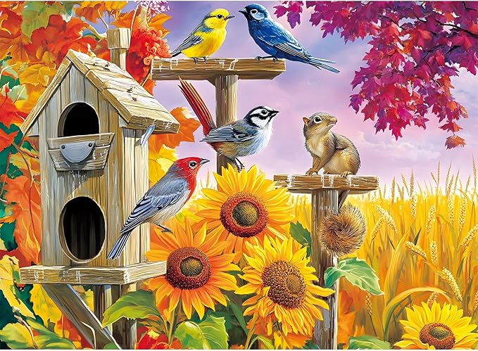 Jigsaw Puzzles 300 Pieces for Adults,Farm Birds Puzzle for Adults Kids Seniors,Recycled Cardboard Large Piece Puzzle 300 Piece,Family Activity Great Gift for Family Friends 20.5 * 15 in