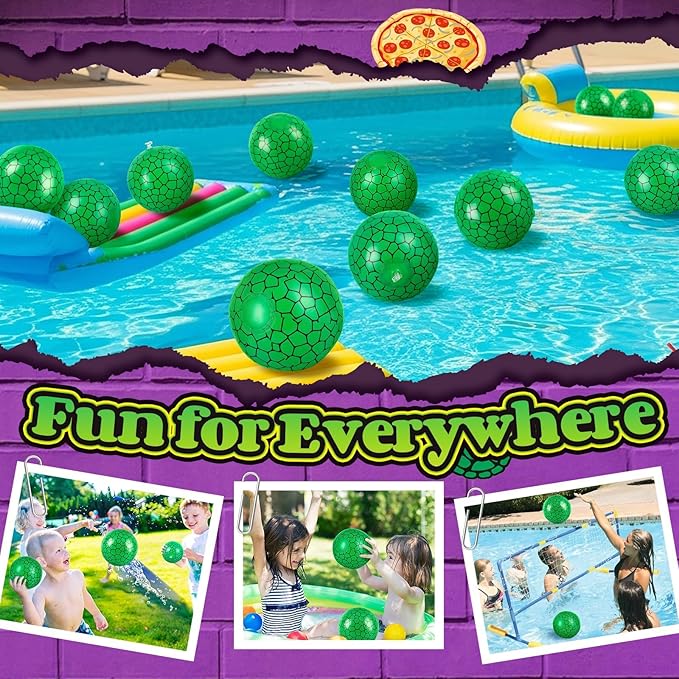 12 Pack Turtles Themed Beach Balls - 6 Inches Inflatable Floating Balls for Birthday Party Decorations, Summer Pool and Beach Game, and Bulk Birthday Party Favors