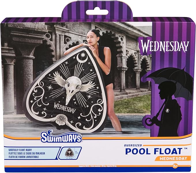 Swimways Wednesday Swim Tube Pool Float, Inflatable Pool Floats & Kids Pool Toys, Swimming Pool Accessories & Beach Essentials for Teens Aged 14 & Up