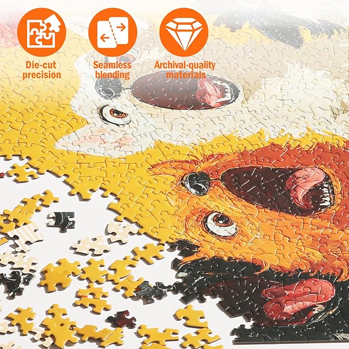 Jigsaw Puzzles for Adults 1000 Pieces, Animal Dogs Difficult Challenging Unique Puzzle for Game Night Family Home Decor, 20x27 Inches, 5 Dogs