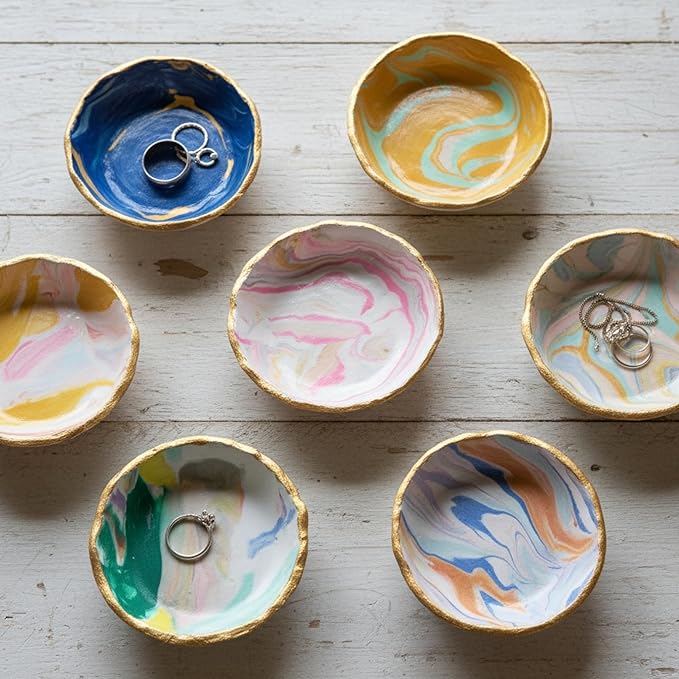 Dan&Darci Craft 'n Clay - Jewelry Dish Making Kit for Kids Ages 8-14 Year Old - Best DIY Arts & Crafts Kits - Easter Gifts - Creative Toys for Preteen & Teenagers - Girl Birthday Gift Ideas
