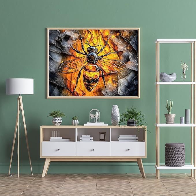 500 Piece Puzzles for Adults, Bee Jigsaw Puzzles 500 Pieces - Golden Buzz, Impossible Puzzle for Home Decor for Wall Decor, Finished Size 20.47 * 14.96”, with 1:1 Poster, Letter on The Back