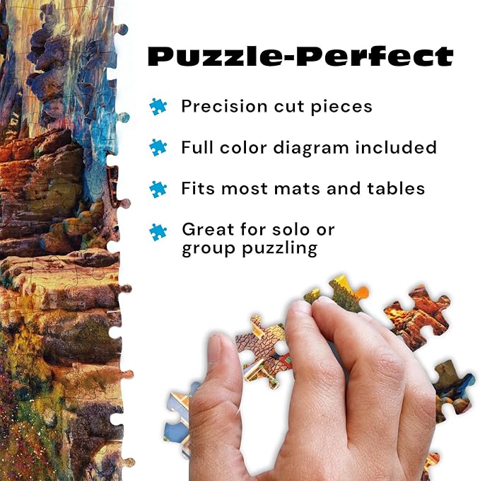 Buffalo Games - Rocky Cliff Lighthouse - Dominic Davison - 300 Piece Jigsaw Puzzle for Adults, Large Oversized Pieces, Scenic Coastal Puzzle, Challenging and Relaxing, Finished Size 21.25 x 15.00