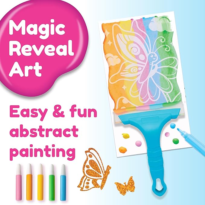 Creativity for Kids Squeegeez Magic Reveal Craft Kit: Butterfly - Kids Painting Art Activity, Gifts for Girls and Boys (Ages 7+)