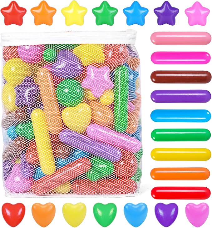 STARBOLO Ball Pit Balls for Kids -Pack of 150 200 500 Colorful Ball Pit Balls Crush Proof Plastic Toy Balls for Toddlers Ball Pit, Ball Pit Play Tent, Baby Pool Water Toys