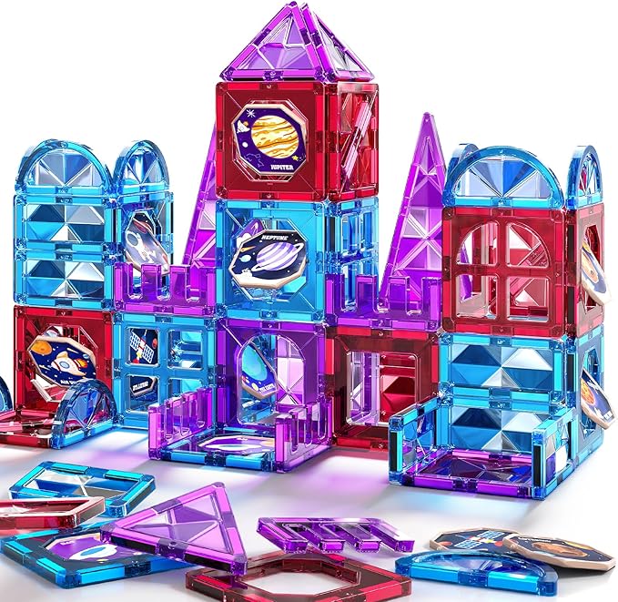 Magnet Toy for Toddlers 1-3, Toddler Magnet Building Blocks Tiles Toys for Kids Ages 1-3 4-8, Preschool Learning Sensory Educational Gifts Toys for Boys and Girls 3+ Year Old