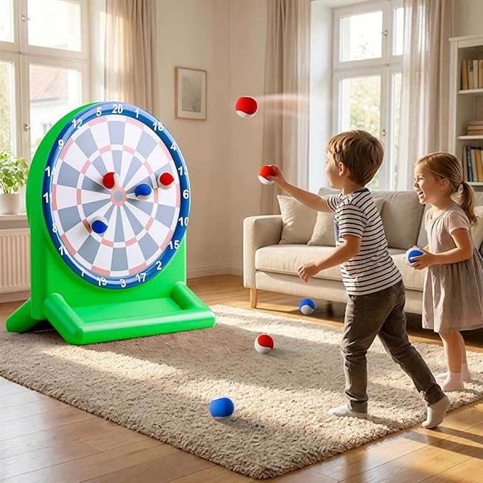Funscape Kids Fun Pool Toys, Inflatable Dart Board Toss Water Game, Swimming Pool Float, Beach Yard Outdoor Play, Summer Birthday Party Sport Gift 3 4 5 6 7 8 9 12 Yrs Boy Girl Teen Adult Family-Green