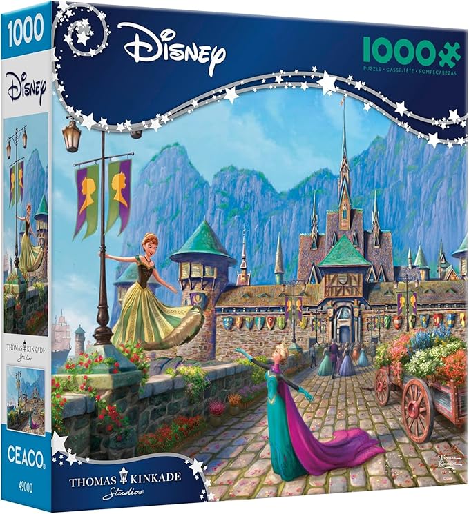 Ceaco Frozen Celebration in ARENDALLE 1000 PC Puzzle - Colorful Puzzle for Adults – Precision-Cut Pieces, Beautiful Artwork, and Hours of Relaxing Fun