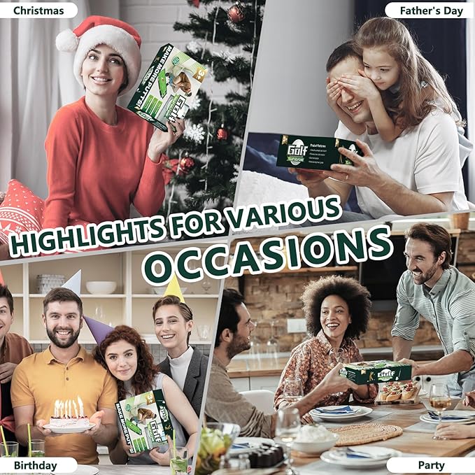 Prank Gift Box, Toilet Golf Game Facade, Wrap the Actual Gifts with a Prank Empty Gag Box, Funny Christmas Gag Presents Ideas for Dad Men Boyfriend(Pack of 1)