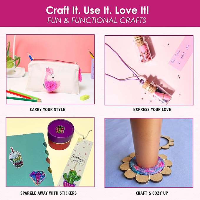 Chalk and Chuckles 7 Days of Arts & Crafts Kit – 30 Creative Activities for Kids Ages 9+