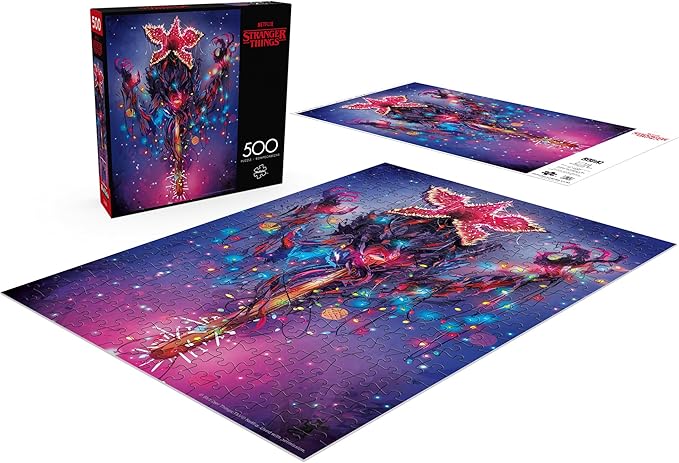 Buffalo Games – Stranger Things Demogorgon Lights 500 Piece Jigsaw Puzzle Colorful Puzzle for Adults – Precision-Cut Pieces, Beautiful Artwork, and Hours of Relaxing Fun