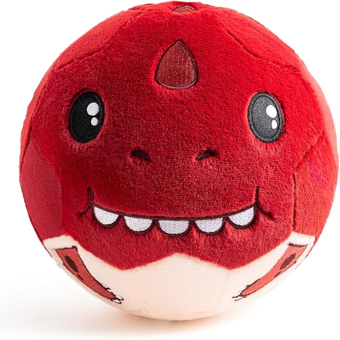 Silent Indoor Soccer Balls for Toddlers 1-3, Inflatable Soft Plush Baby Toddler Soccer Ball Toys Gifts for Kid 3-5 Year Old Boy First Birthday Gift (Tyrannosaurus Rex, Pump Include)