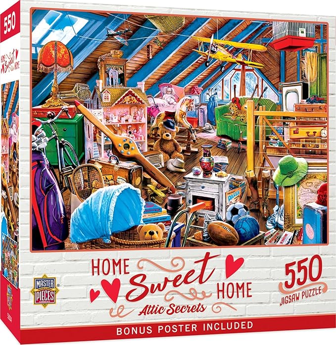 Masterpieces 550 Piece Jigsaw Puzzle for Adults and Family - Attic Secrets - 18"x24"