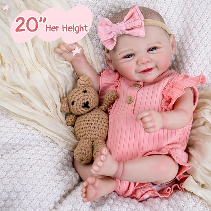 Aori Lifelike Reborn Baby Dolls - Realistic Newborn Baby Girl with Ultra-Realistic Handcrafted Details, Real Life Reborn Baby with Outfit for Kids 3+, Parents, Elderly and Collectors
