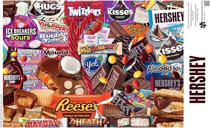 Buffalo Games - Hershey - Hershey Deluxe Collage - Large Piece Jigsaw Puzzle for Adults - Challenging Puzzle Perfect for Game Nights - Finished Size is 21.25 x 15.00