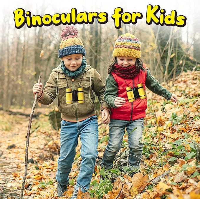 ESSENSON Binoculars for Kids Toy Gift for 3 4 5 6 7 8+ Year Old Boys Girls Kids Telescope Outdoor Toys for Sports and Outside Play Hiking, Bird Watching, Travel, Camping, Birthday Presents(Yellow)