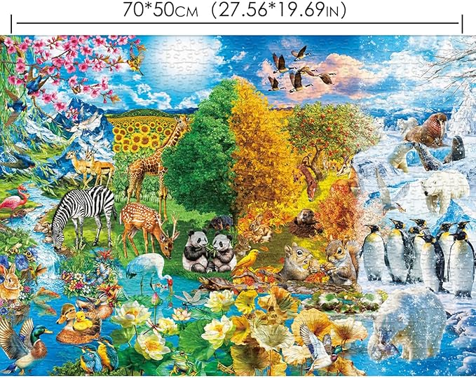 HUADADA Puzzles for Adults 1000 Pieces,Seasonal Changes Puzzles 1000 Pieces