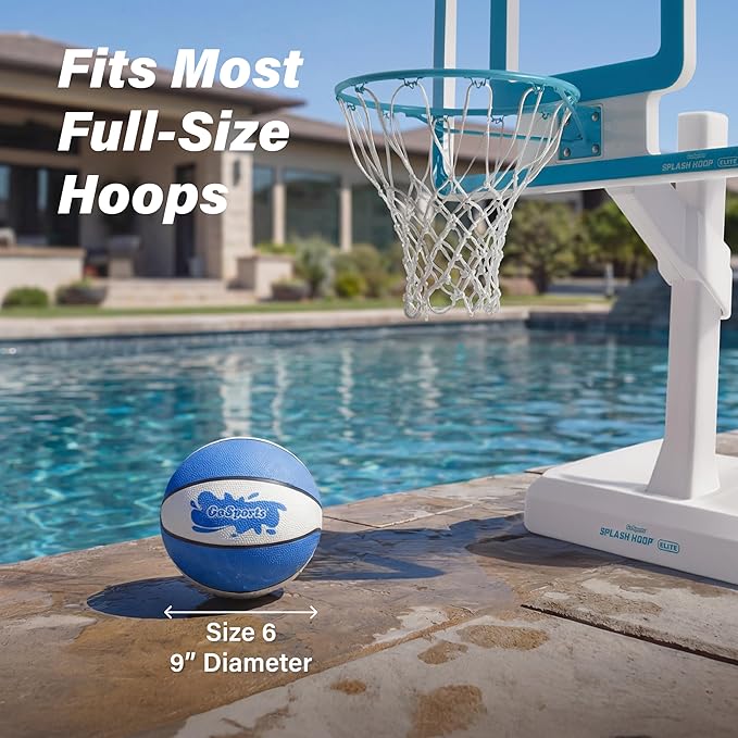 GoSports Water Basketballs 2 Pack - Choose Between Size 3 and Size 6, Great for Swimming Pool Basketball Hoops