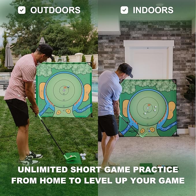 Indoor Chipping Game – The Original Portable Battle Golf Chipping Game for Dad's and Junior Golfers
