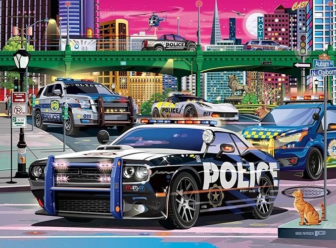 Ravensburger Police on Patrol 150 XXL Piece Jigsaw Puzzle for Kids - Every Piece is Unique, Pieces Fit Together Perfectly
