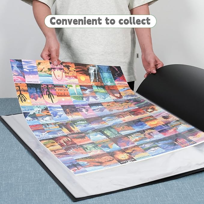 ALL4JIG Puzzle Saver – 48-Pack Puzzle Glue Sheets for 1000-3000 Pieces, Self-Adhesive Sticker Sheets, Easy to Preserve & Frame Jigsaw Puzzles