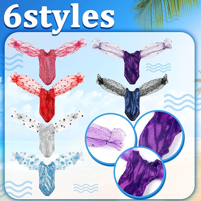 Bencailor 6 Pcs Doll Clothes for 11.8 Inch Doll Clothing Outfit Accessories Winter Coat Tops Swimwear T Shirt Dress Outfit Birthday Gift(Vivid Style,Neon Color)