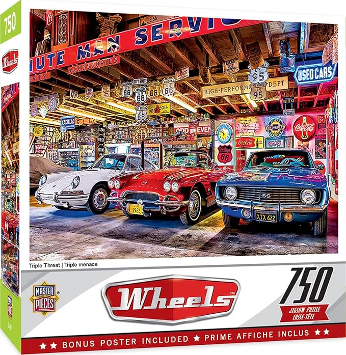 MasterPieces 750 Piece Jigsaw Puzzle For Adults and Family - Triple Threat - 18"x24"