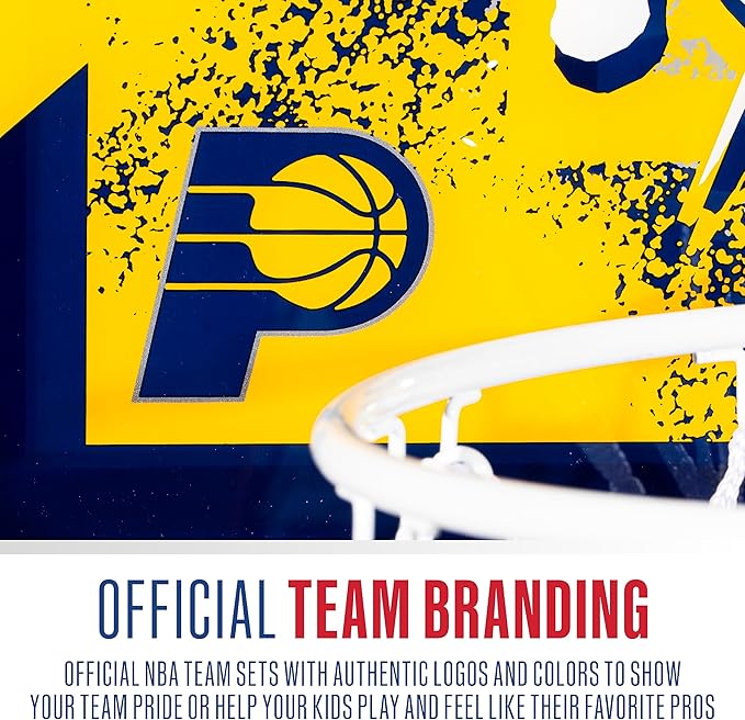Franklin Sports NBA Team Over the Door Basketball Hoops - Kids Indoor Mini Basketball Hoop + Ball Set - NBA Fan Mini Hoops