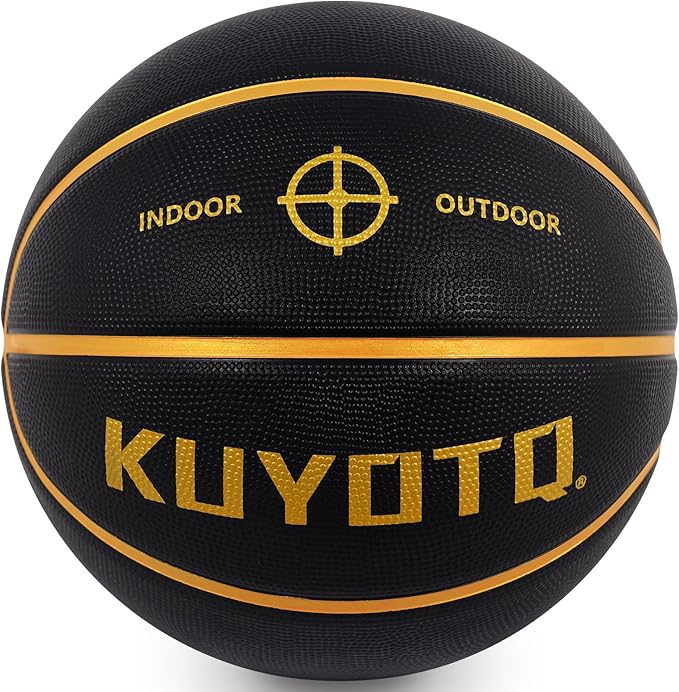 KUYOTQ Kids Youth Adult Size 3/4/5/6/7 (22/25.5/27.5/28.5/29.5") Basketball Premium Rubber or Faux Leather Basketball Indoor Outdoor Basketball for Boys Girls Womens Mens Basketball Gifts (Deflated)