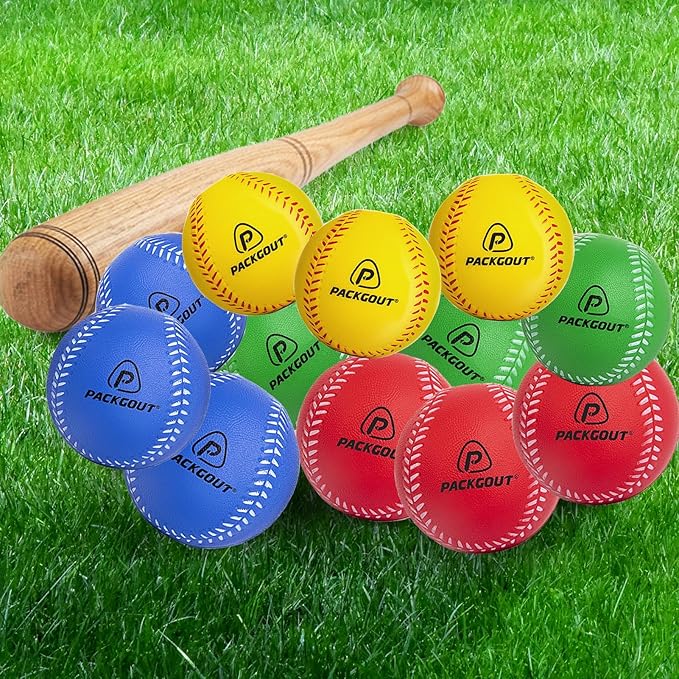 PACKGOUT Soft Foam Baseballs for Kids & Teenagers - Practice & Replacement Balls