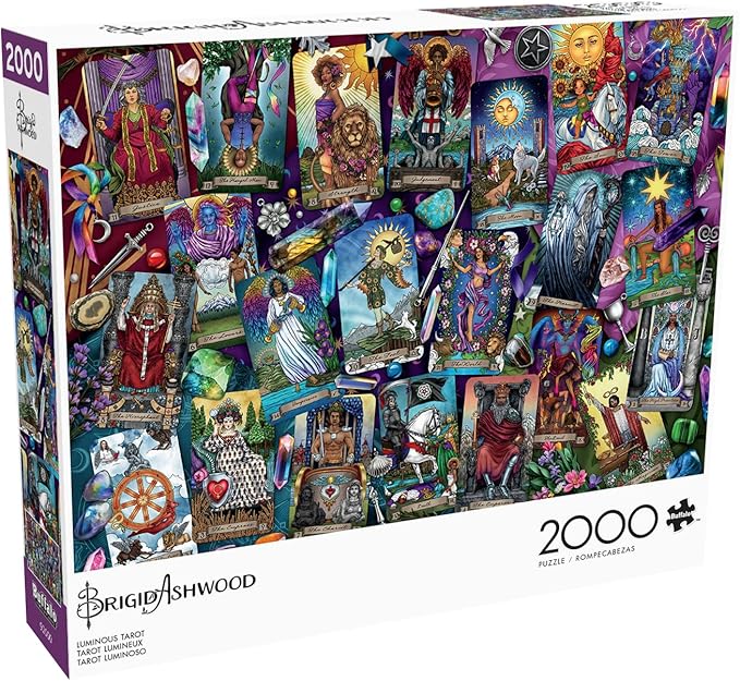 Buffalo Games – Luminous Tarot – Brigid Ashwood – Art & Photo Collection – 2000 Piece Jigsaw Puzzle Colorful Puzzle for Adults – Precision-Cut Pieces