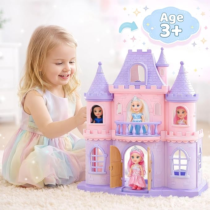 Liberty Imports Little Royal Princess Toddler Dolls with Dresses, Girls Imaginative Pretend Play Small Dolls Party Favors Collection (Princess)