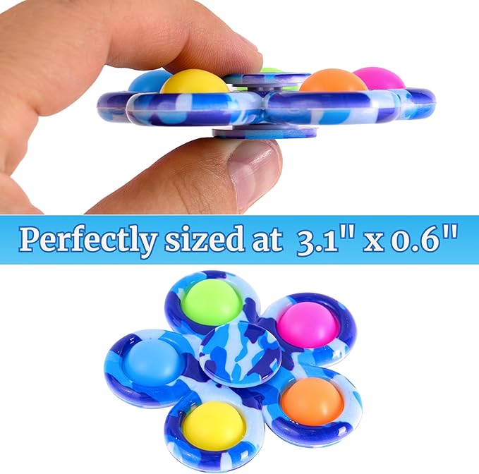 Nutty Toys Fidget Spinner - Sensory Toy for Kids & Adults - Top Stress & Anxiety Relief Gifts 2026 - Unique Easter Basket Stuffers Gift Idea - Best Toddler, Tween, Teen Girl & Teenage Boys Present