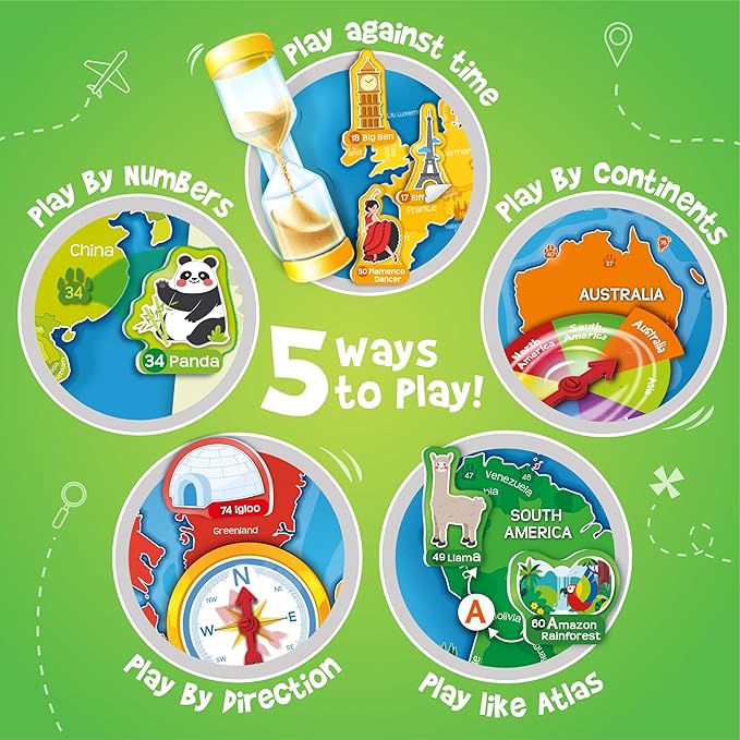 Imagimake Mapology World Map with Reusable Stickers | Geography Game for Kids Ages 5-8 | Learning Toys | Activities for Kids Ages 8-12 | Stem Toys | Gifts for Girls & Boys Age 5,6,7,8,9,10,11,12