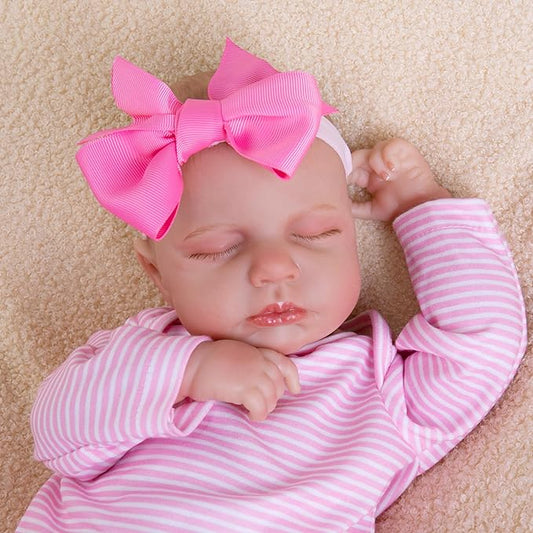 Milidool Lifelike Reborn Baby Dolls Girl-20-Inch Soft Body Realistic Newborn Real Life Baby Dolls with Complete Accessories Perfect for Cuddling, Playtime, and Gift Giving