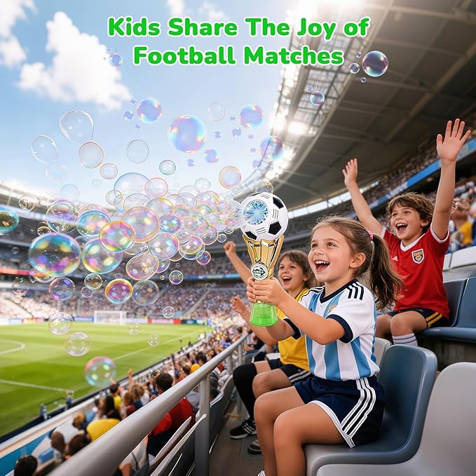 Football-Shaped Bubble Machine, Perfect for Children to Play with Complete with Bubble Solution – The Ideal Toy Bubble Machine for Kids