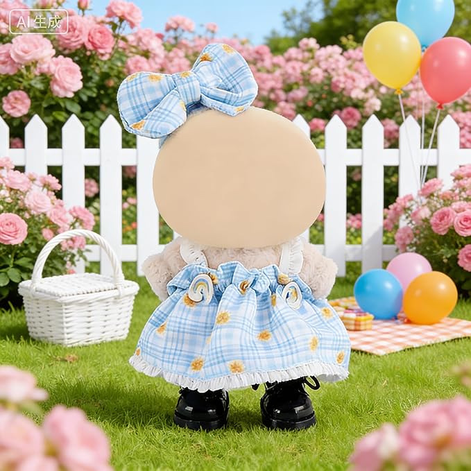Ezcora Doll Costume, 5 Pack Clothes for 6" Doll, Includes 3 Pairs of Shoes, Great for Play and Display, Costume Accessories for Collectors