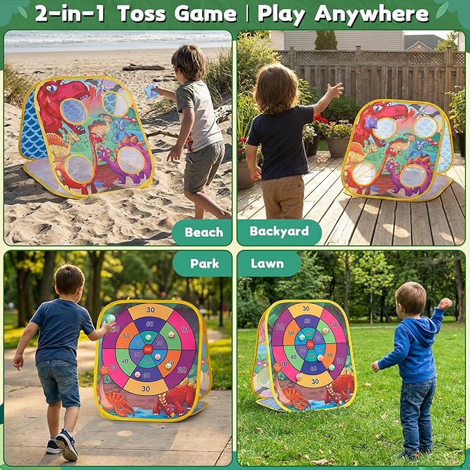 Bean Bag Toss Game for Kids - Cornhole Board Outdoor Toys for Toddlers -Party Activities Carnival Outside Yard Backyard Beach Lawn Games Toy for Kid Boys Girls Age 3 4 5 6 7 8 Year Old Birthday Gifts
