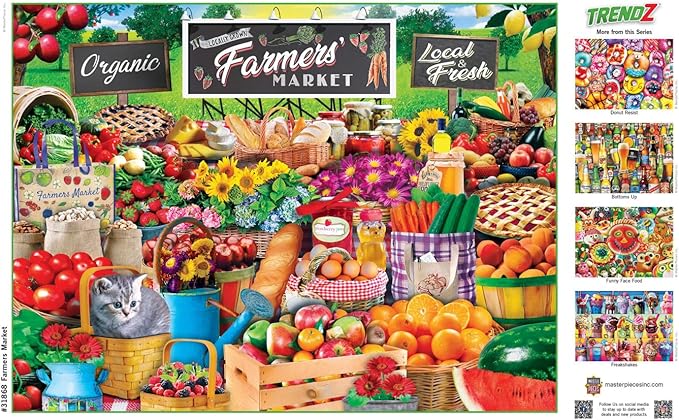 MasterPieces 300 Piece EZ Grip Jigsaw Puzzle - Farmers Market - 18"x24"