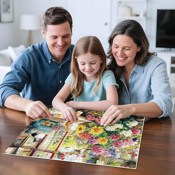 2000 Piece Puzzle for Adults, Puzzles for Adults 2000 Pieces, Cats Birds Butterflies Flowers Garden Jigsaw Puzzles, Challenging Puzzle Perfect for Game Nights, 39" X 28"