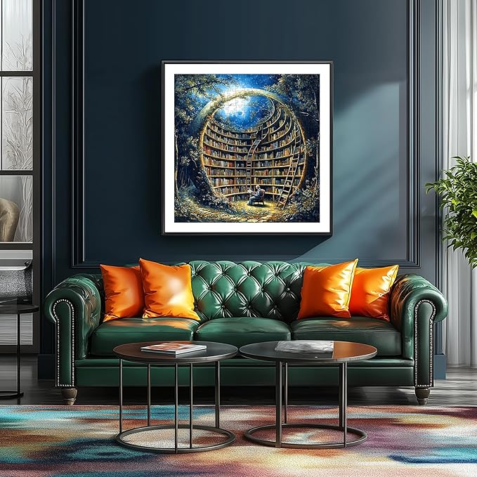 500 Pieces Puzzles for Adults, Magic Moon Library Jigsaw Puzzle for Adults 500 Pieces - Forest Fantasy Challenging, Night Book Puzzle, Gift for Adult Jigsaw Puzzles Lovers (20 x 20 inch)