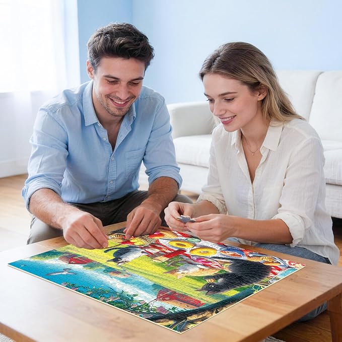 Jigsaw Puzzles 500 Pieces for Adults, Adult Puzzles Cat Puzzle Games Pieces Fit Together Perfectly Difficult Puzzles for Adult Elderly Challenging 20.5 * 15IN