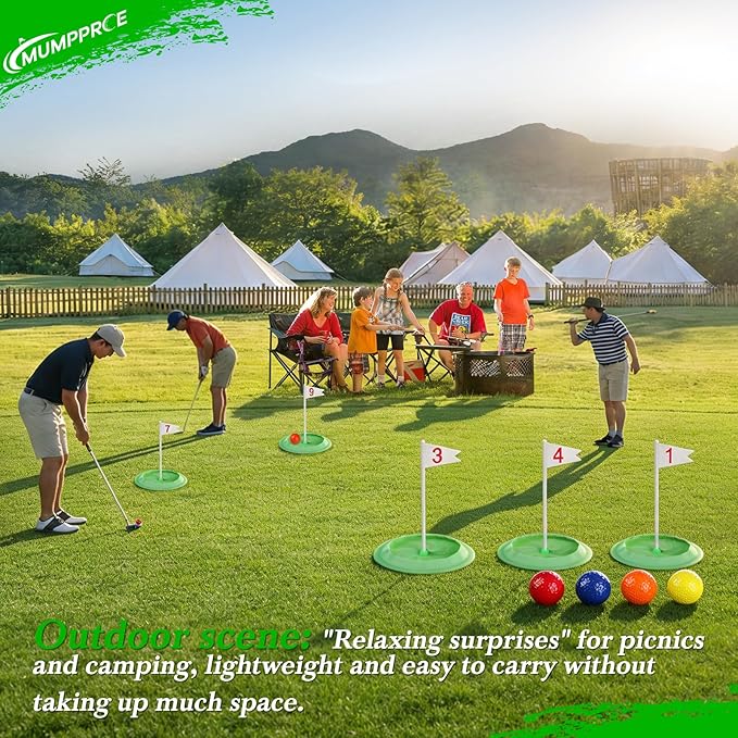 Putt-Putt Mini Golf Game, Mini Golf Set - Build Your Own Course at Home, The Office or On The Green - 9 Pack Putting Cups for Indoor & Outdoor Fun, Easy to Set Up, Gift for Players of All Skill Level