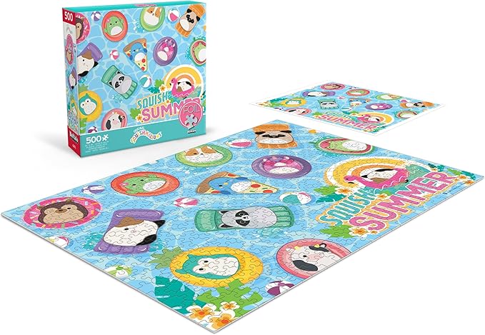 Buffalo Games - Squishmallows - Pool Party - 500 Piece Foil Jigsaw Puzzle
