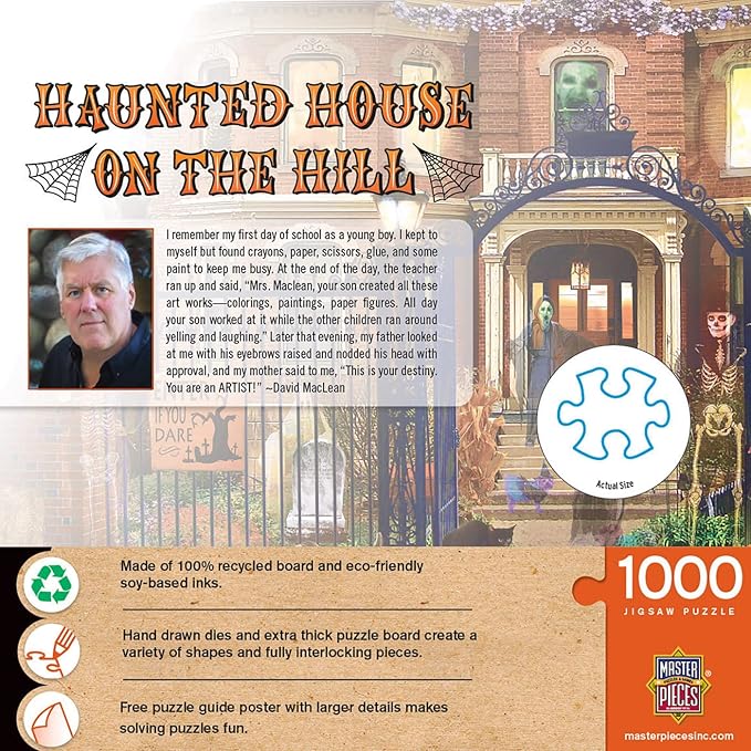 MasterPieces 1000 Piece Halloween Jigsaw Puzzle - Haunted House on The Hill - 19.25"x26.75"