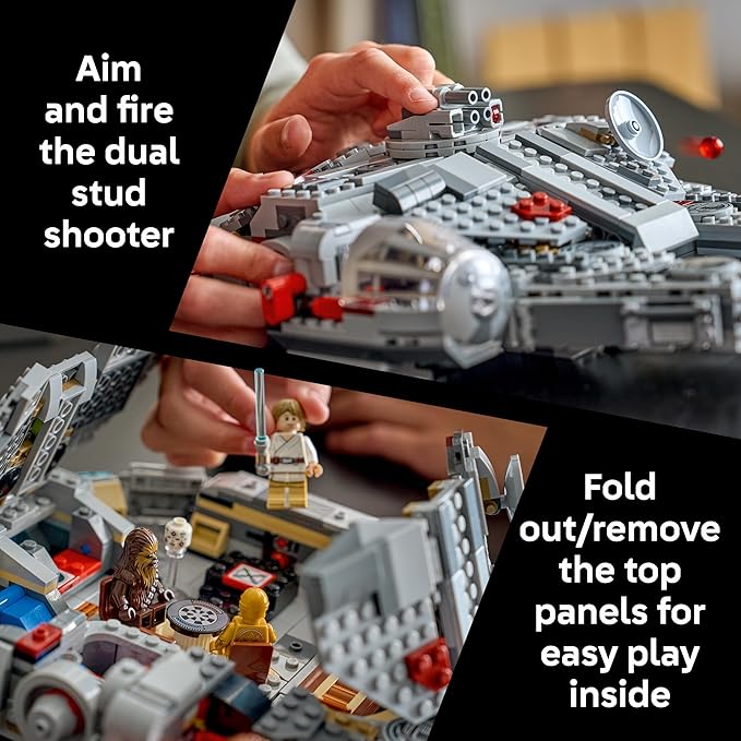 LEGO Star Wars SMART Play: Millennium Falcon Starship Building Toy for Kids - Compatible Set with 4 SMART Tags and 4 Minifigures - Gift for Boys, Girls and Fans Ages 9+ - 75426