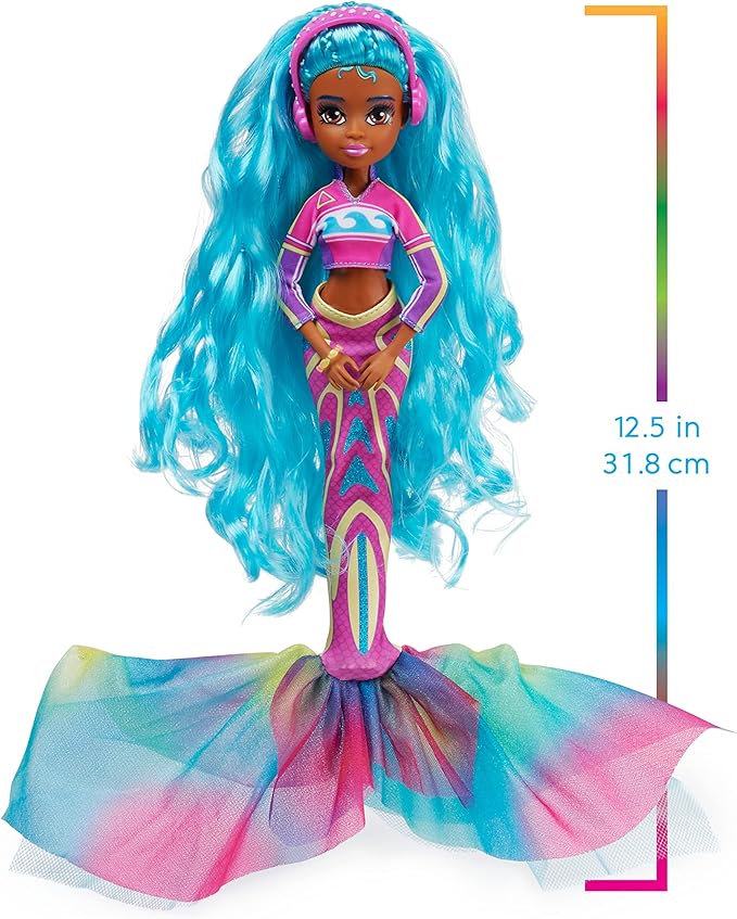 MERMAID HIGH, Oceanna Deluxe Mermaid Doll & Accessories with Removable Tail, Doll Clothes and Fashion Accessories, Kids Toys for Girls Ages 4 and Up