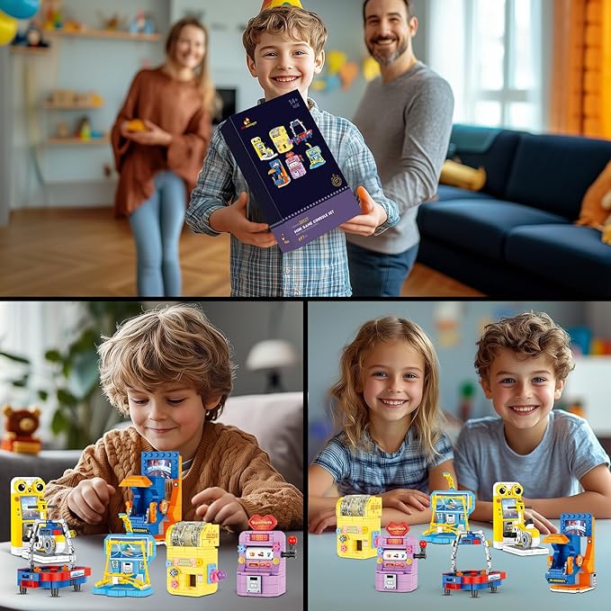 JMBricklayer Funny Game Party Favors Building Set 20127, 6 Mini Game Console Collectible Model, Micro Blocks Sets Toys Party Supplies Gifts, Goodie Bags, Birthday, Christmas